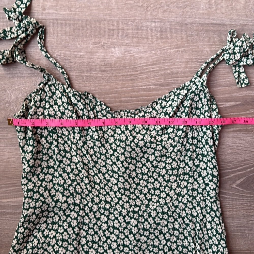 REFORMATION Nikita Midi Floral Green Dress 12 - Picture 9 of 13